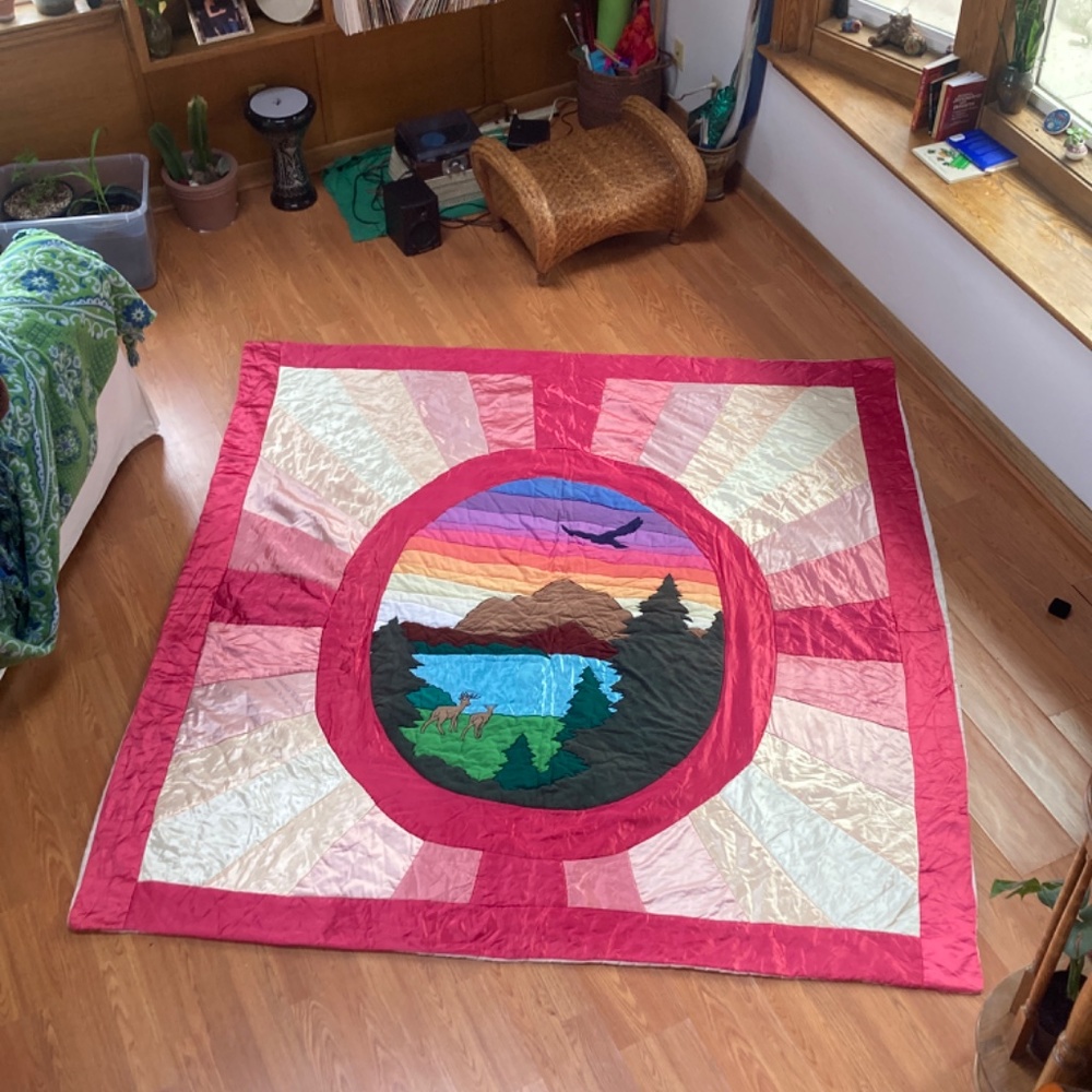 Unique comforter handmade blanket duvet quilt - Picture 3 of 10